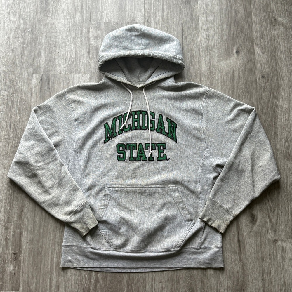 Steve and Barrys Michigan State Reverse Weave Hoodie MSU Spartans Vintage